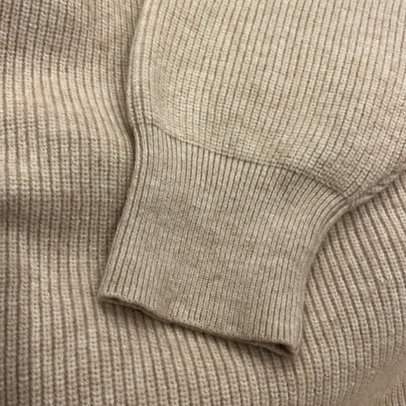 Free People Cream Softly Structured Tunic Sweater Size M Oversized - Picture 7 of 9